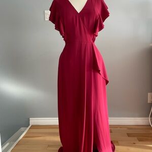 Elegant Red Maxi Dress